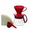 Hario V60 Color Dripper & Pot Red 2 Hario V60 Color Dripper & Pot Red -Kaffee Geschäft 101451 101451 hario v60 color dripper pot red 1