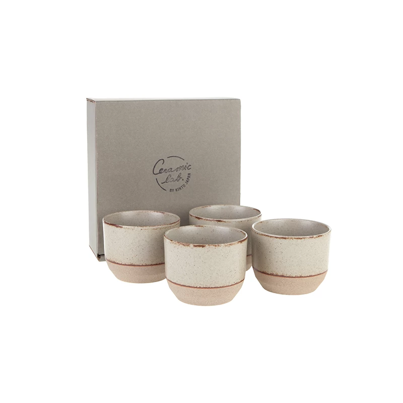 Kinto Little Mug Keramik Beige 4 Stück 3 Kinto Little Mug Keramik Beige 4 Stück