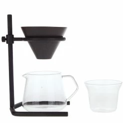 Kinto Handfilter Kaffee Set Schwarz 2 Tassen