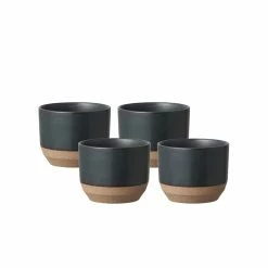 Kinto Little Mug Keramik Schwarz 4 Stück