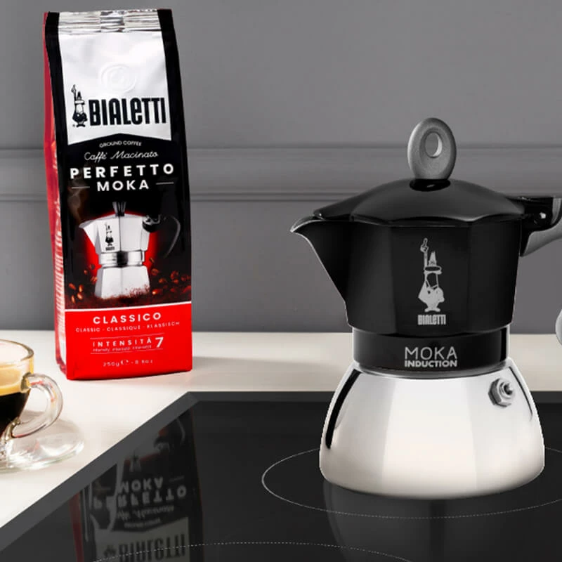 Bialetti New Moka Induction 4 Tassen Schwarz 4 Bialetti New Moka Induction 4 Tassen Schwarz – Bild 2