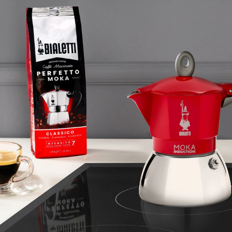 Bialetti New Moka Induction 4 Tassen Rot 4 Bialetti New Moka Induction 4 Tassen Rot – Bild 2