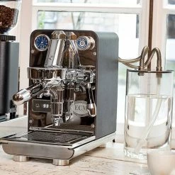 Puristika Edelstahl Anthrazit -Kaffee Geschäft 104787 104787 ecm puristika espressomaschine edelstahl nah