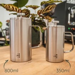 Frenchpress 800 Ml Edelstahl Gebürstet -Kaffee Geschäft 105545 105545 coyooco frenchpress 800ml edelstah gebuerstet 3